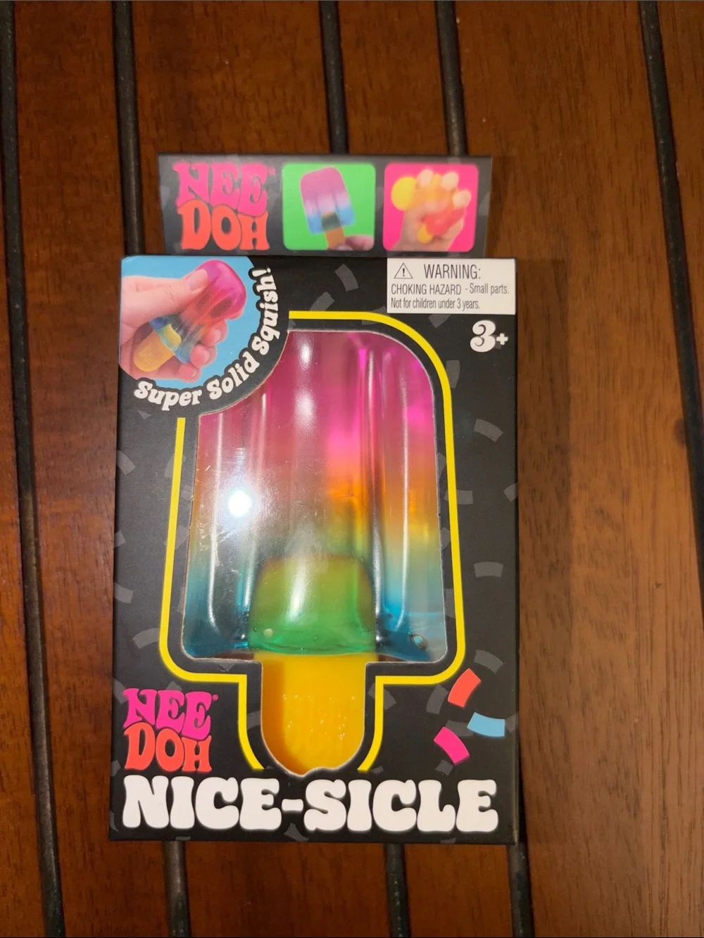 AUTHENTIC Schylling NeeDoh Nice-Sicle Rainbow Super Solid Squish Fidget Toy NWT